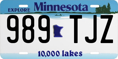 MN license plate 989TJZ