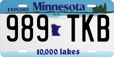 MN license plate 989TKB