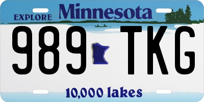 MN license plate 989TKG