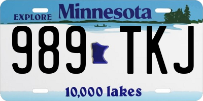 MN license plate 989TKJ