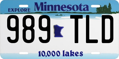 MN license plate 989TLD