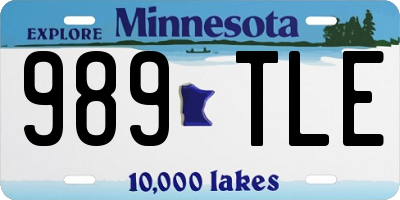 MN license plate 989TLE