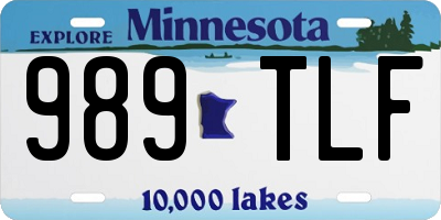 MN license plate 989TLF