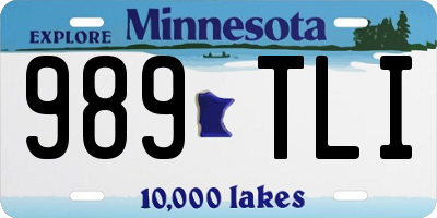 MN license plate 989TLI