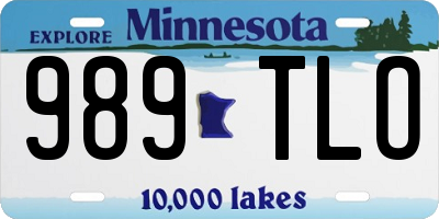 MN license plate 989TLO