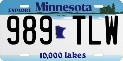 MN license plate 989TLW