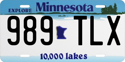 MN license plate 989TLX