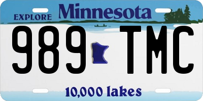 MN license plate 989TMC