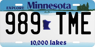 MN license plate 989TME
