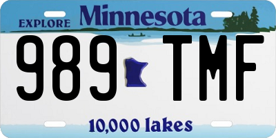 MN license plate 989TMF