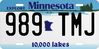 MN license plate 989TMJ