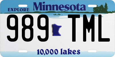 MN license plate 989TML