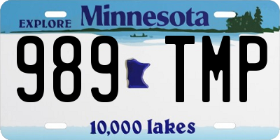 MN license plate 989TMP