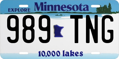 MN license plate 989TNG