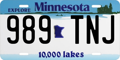 MN license plate 989TNJ