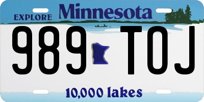 MN license plate 989TOJ
