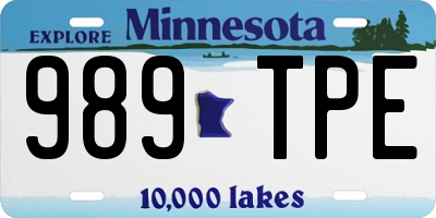 MN license plate 989TPE