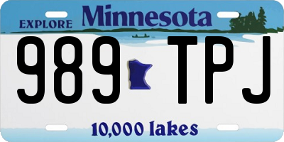 MN license plate 989TPJ