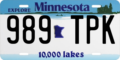 MN license plate 989TPK