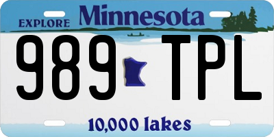 MN license plate 989TPL