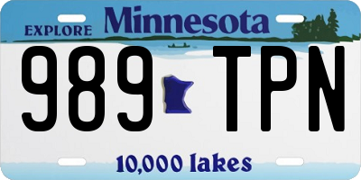 MN license plate 989TPN