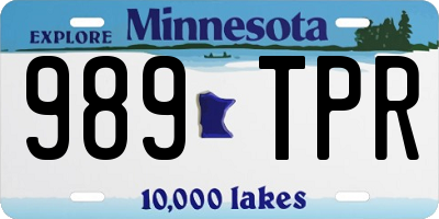 MN license plate 989TPR