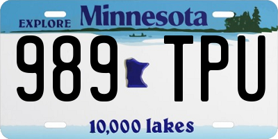 MN license plate 989TPU