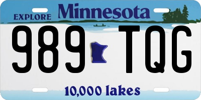 MN license plate 989TQG
