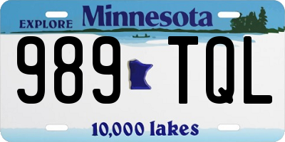 MN license plate 989TQL