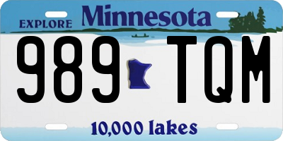 MN license plate 989TQM