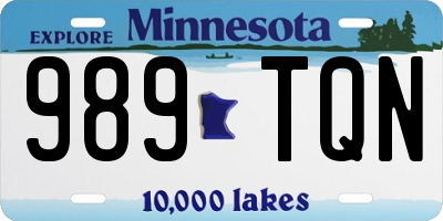 MN license plate 989TQN