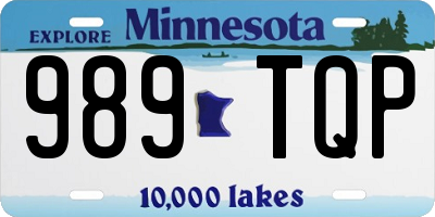 MN license plate 989TQP