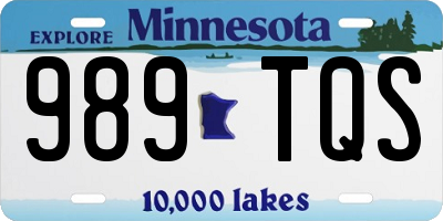 MN license plate 989TQS