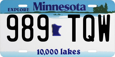 MN license plate 989TQW