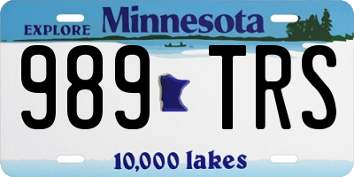 MN license plate 989TRS