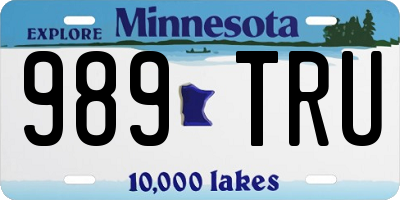 MN license plate 989TRU