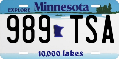 MN license plate 989TSA