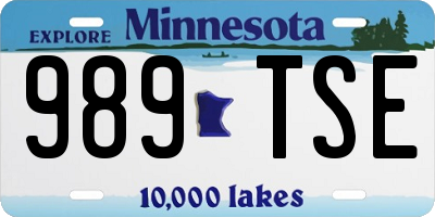MN license plate 989TSE