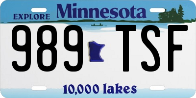 MN license plate 989TSF