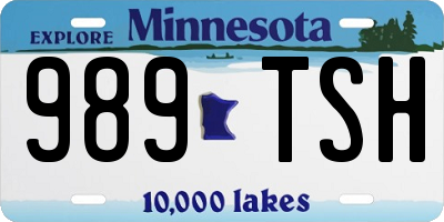 MN license plate 989TSH