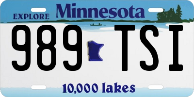 MN license plate 989TSI