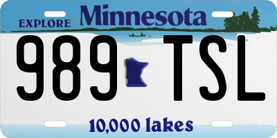 MN license plate 989TSL