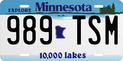 MN license plate 989TSM