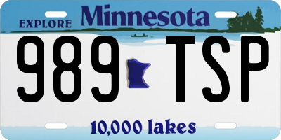 MN license plate 989TSP