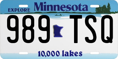 MN license plate 989TSQ