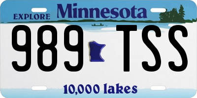 MN license plate 989TSS