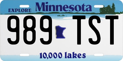MN license plate 989TST