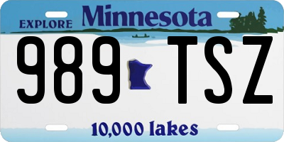MN license plate 989TSZ