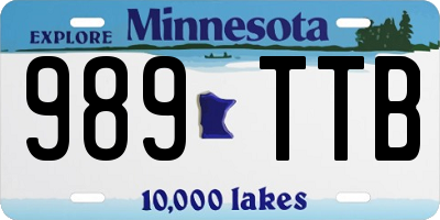 MN license plate 989TTB