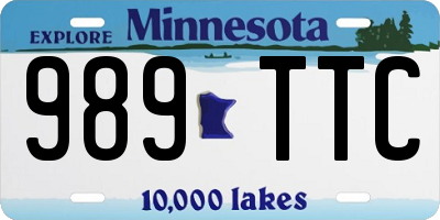 MN license plate 989TTC
